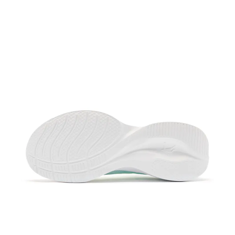 QIAODAN Cushioned Slip-Resistant Balance Lightweight Low-Top Running Shoes Men's White Blue-4