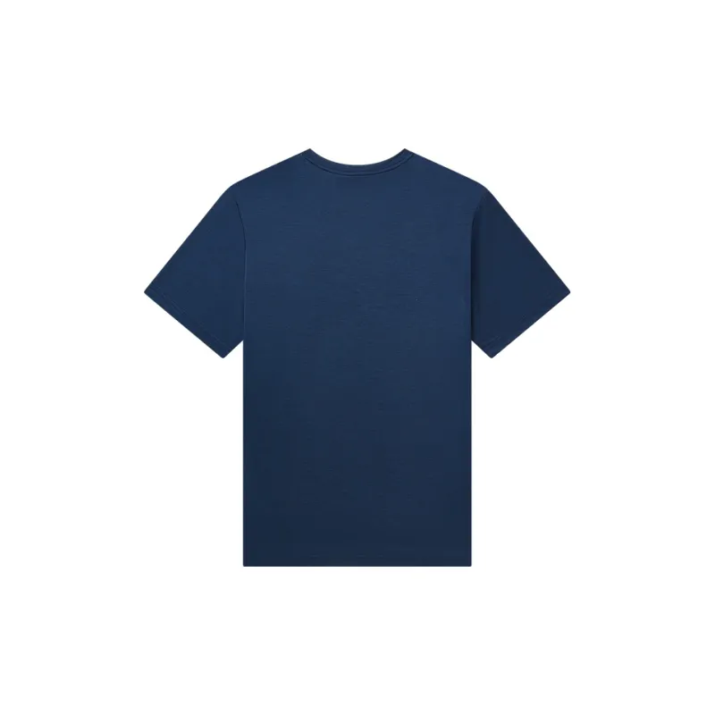 PEAK T Shirts Men Dark Blue Floral Gauze-1