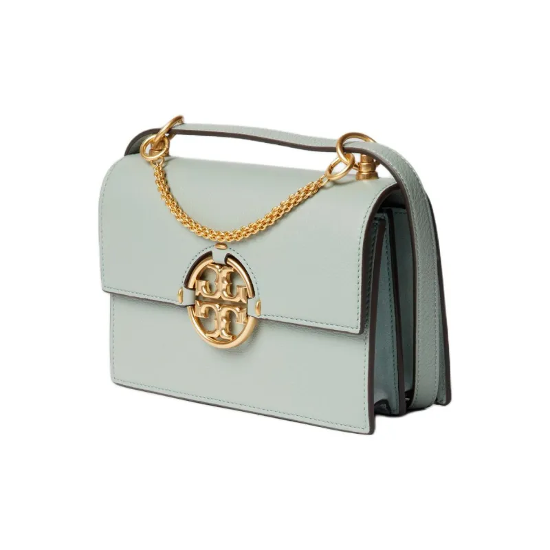TORY BURCH Cowhide Leather Crossbody Bag, Shoulder Bag Women's Porcelain Blue-3