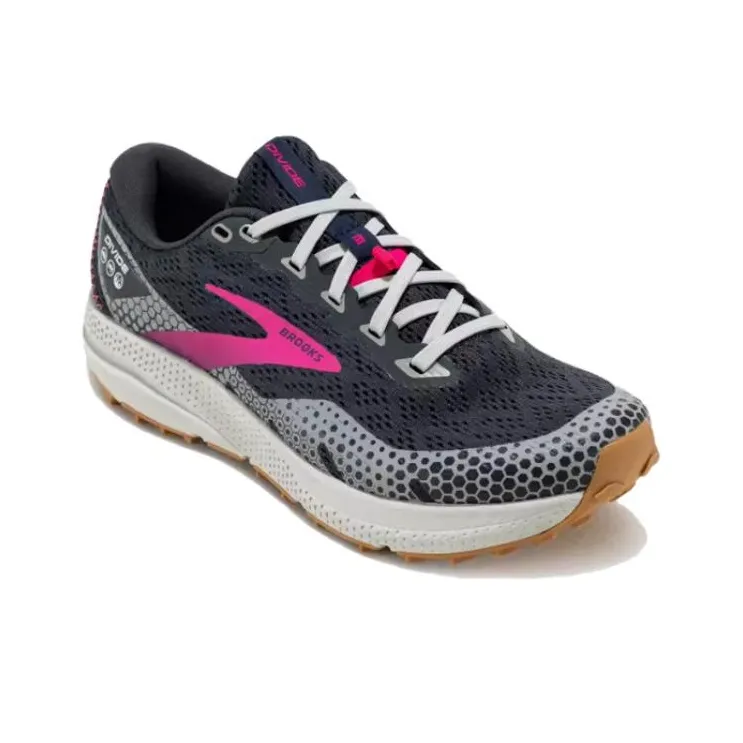 Brooks Divide Anti-Slip Wear-Resistant Low-Top Outdoor Shoes Women's Gray Pink-1