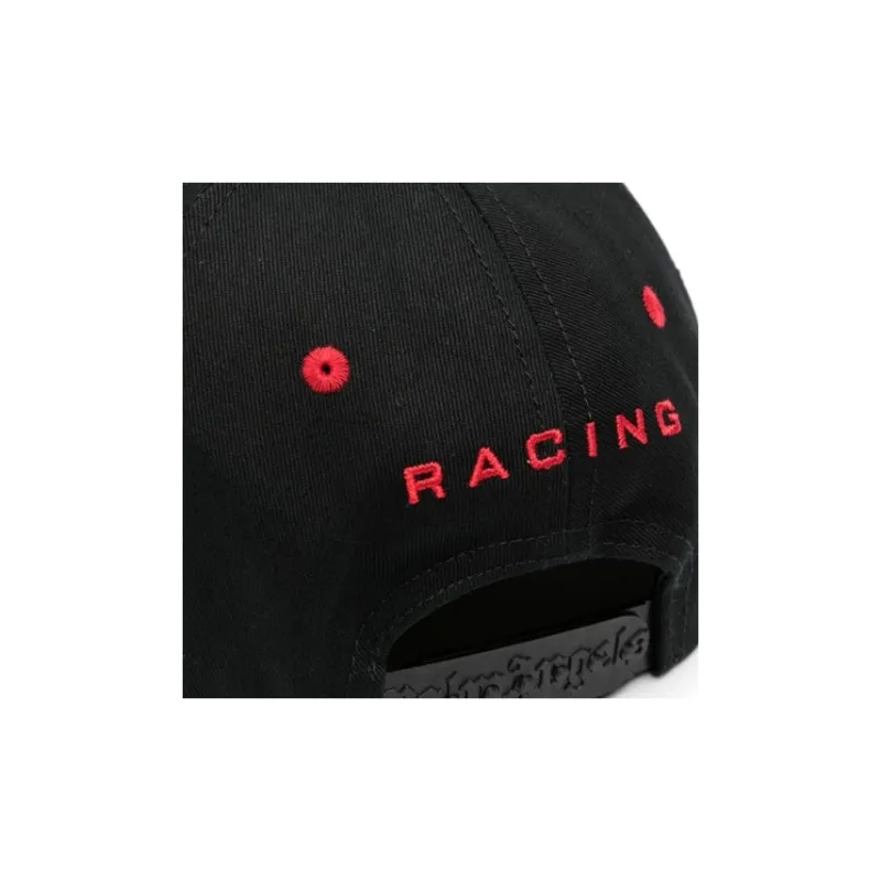 PALM ANGELS Racing Monogram-Embroidered Curved Peak Baseball Cap-2