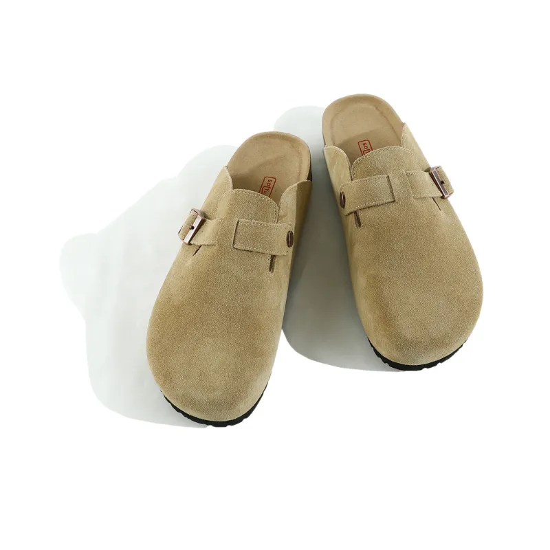 RO Closed Toe Slippers Unisex Khaki Gray-10