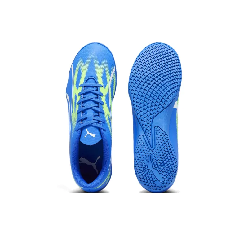 PUMA Ultra Play IC/IN Anti Slip Wear Resistant Soccer Shoes Men's Blue Green White-3