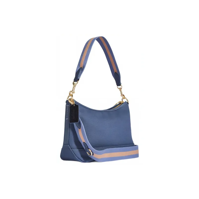COACH Ellis Fabric Combo Bag, Crossbody Bag, Shoulder Bag Women's Midnight Blue & Black-1