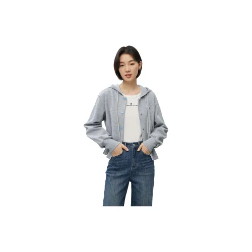 SLLSKY Sweatshirts Women's Heather Gray