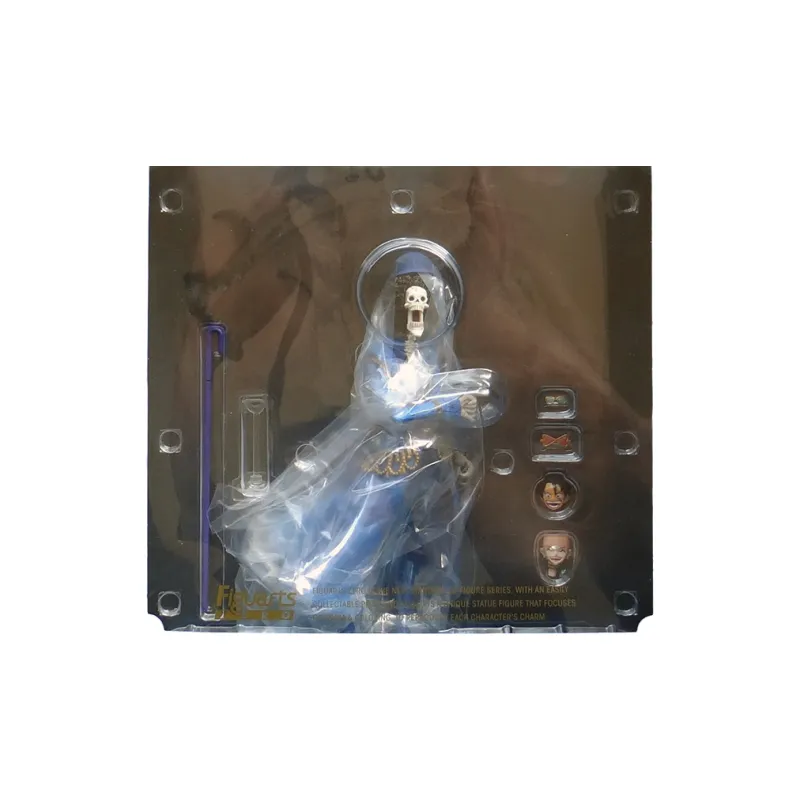 BANDAI Brook Bandai Zero One Piece 20th Anniversary Commemoration Blue Gown 21cm Scale Figures-1