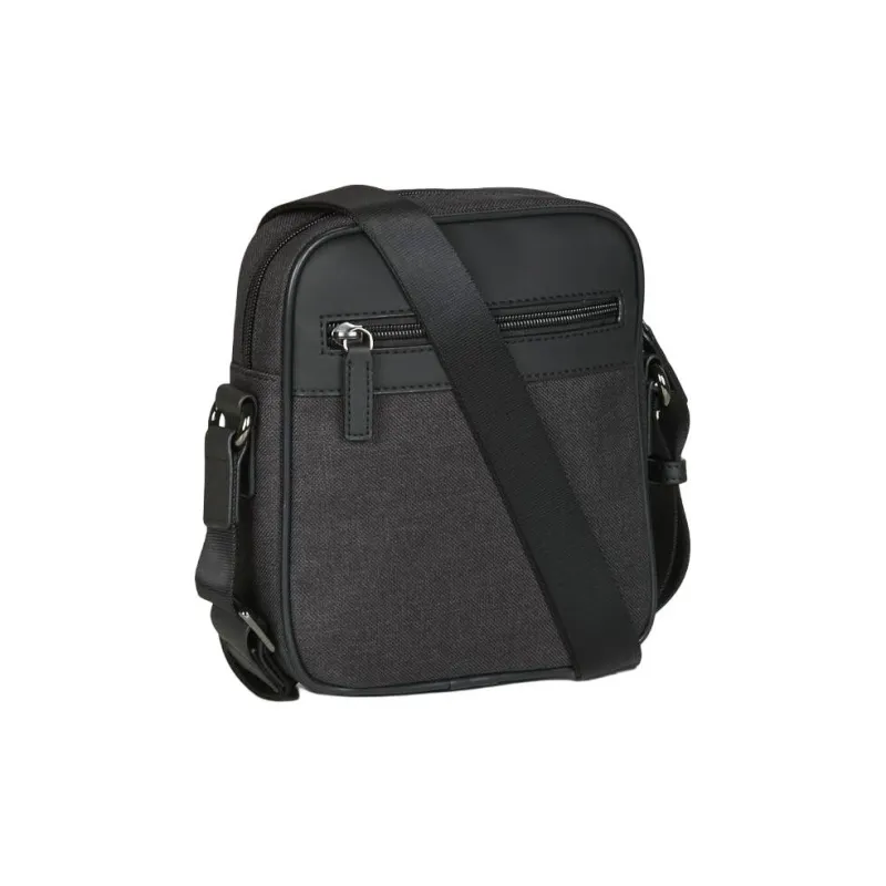 H HEXAGONA PARIS Synthetic Material Crossbody Bag Regular Unisex Black-1