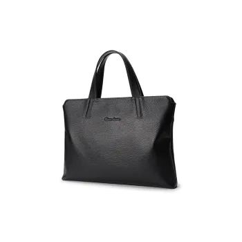 BISON DENIM Genuine Leather Top Grain Cow Leather Handbags Briefcases Regular Men's Black/Coffee
