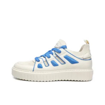 Satchi Cushioning Lightweight Breathable Slip Resistant Low Top Skateboard Shoes Men's White 3CM