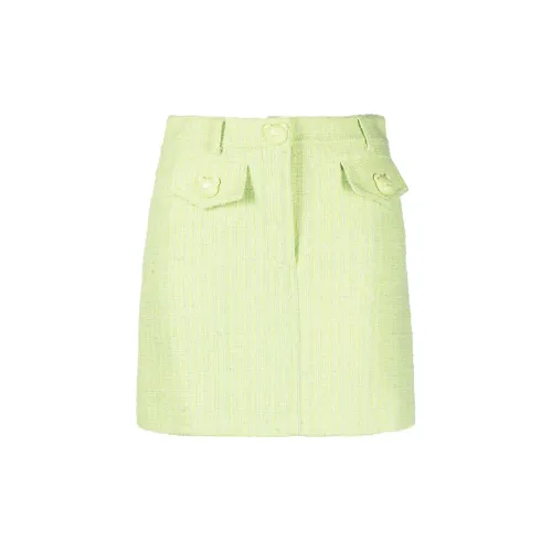 MOSCHINO Casual Short Skirts Women's Pink Wax Green