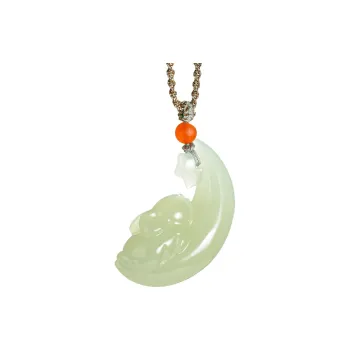 Yun Shui Ballad Hetian Jade Pendants Women's Pale Greenish White Jade