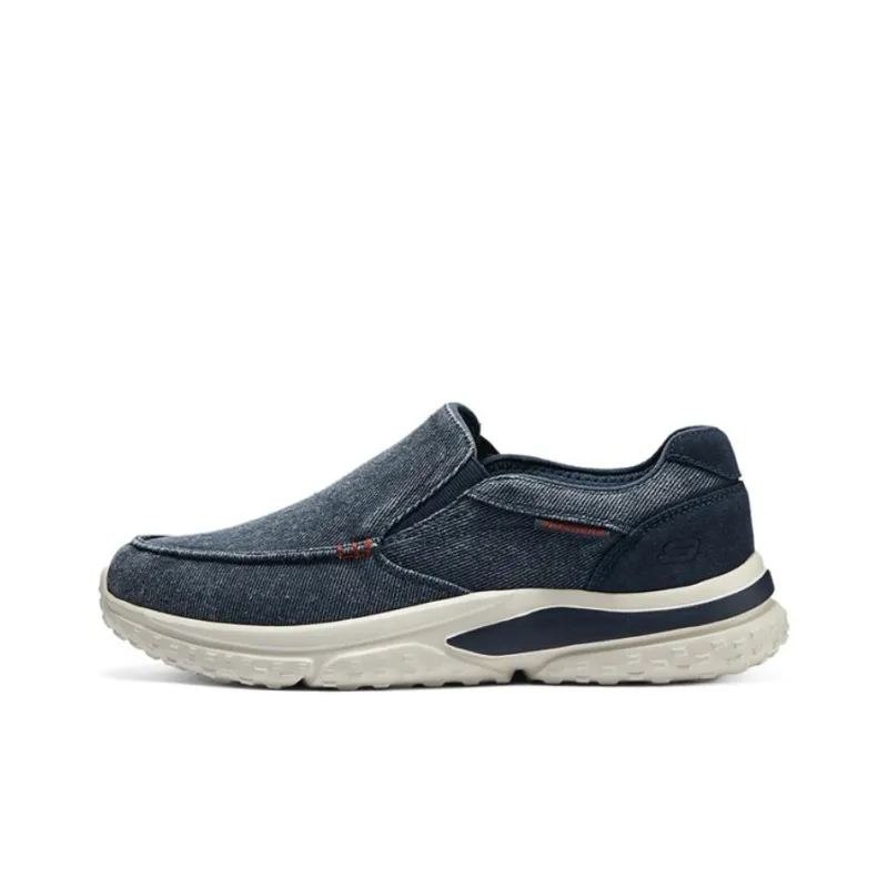 Skechers Solvano Cushioning Quick Dry Low Top Casual Shoes Men's Blue-0