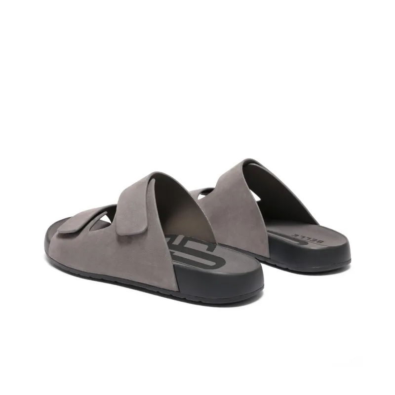 BELLE Slide Slippers Men's Gray Blue Earth Yellow-9