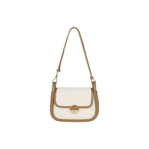 CHISIY Crossbody Bags Brown With Diamond Beige