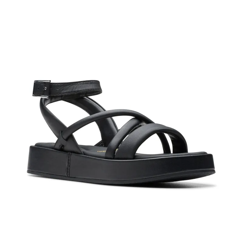 Clarks Beach Sandals Women's Black-1