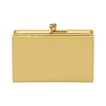 JIL SANDER Calfskin Wallet Small Size Women's Yellow
