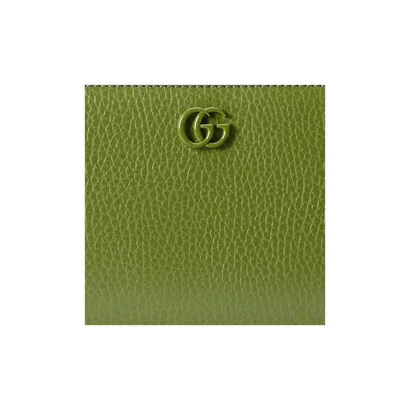 GUCCI GG Marmont Leather Wallet Women's Green-4