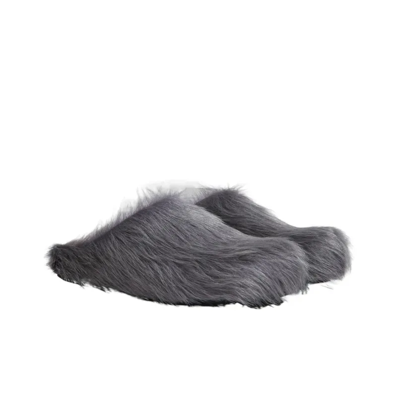 MARNI Fussbet Sabot Calf-hair Slippers-1