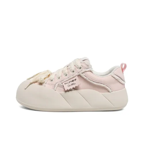 Honey GIRL Skateboard Shoes Women's Low-Top Pink