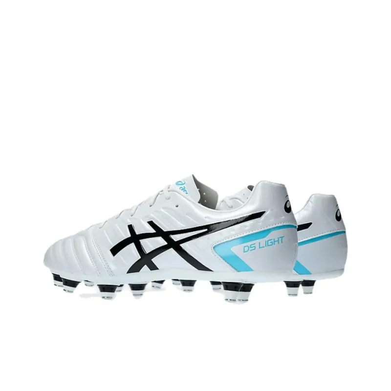 Asics DS LIGHT SG Metal Long Studs Slip Resistant Soccer Shoes Men's White Black Blue-2