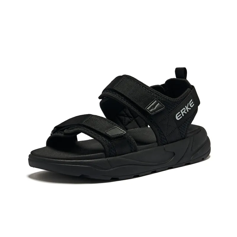 Erke Drifting Beach Sandals Men's Jet Black-2