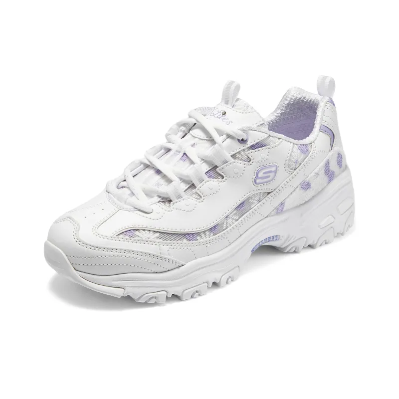 Skechers Flower Sea Bear Cushioning And Breathable Low Top Chunky Sneakers Women's Floral Purple-3