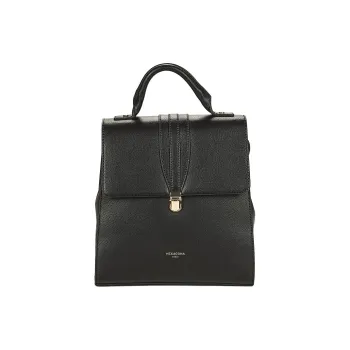 H HEXAGONA PARIS Synthetic Leather Backpack Women's Black
