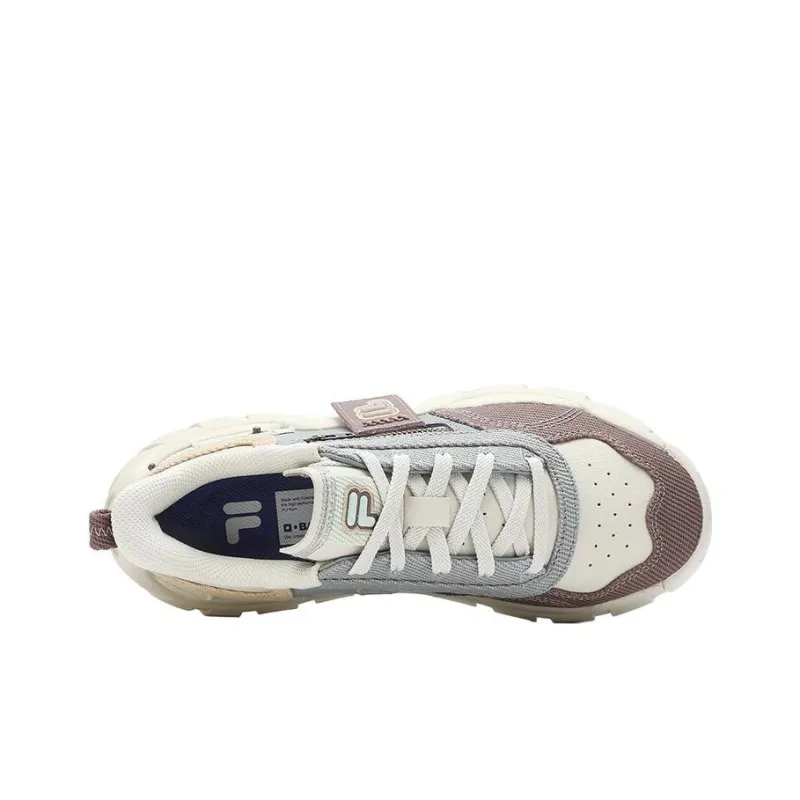 FILA FUSION BONE DX Spine Shoes Cushioning Anti-Slip And Wear-Resistant Low-Top Casual Shoes Women's Beige Gray-2