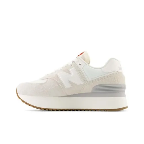 New Balance NB 574 Cushioning, Wear Resistant Low Top Running Shoes Women's White