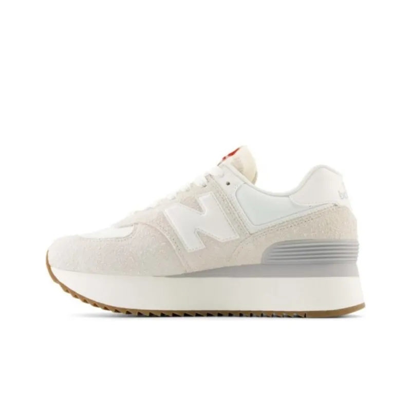 New Balance NB 574 Cushioning, Wear Resistant Low Top Running Shoes Women's White-0
