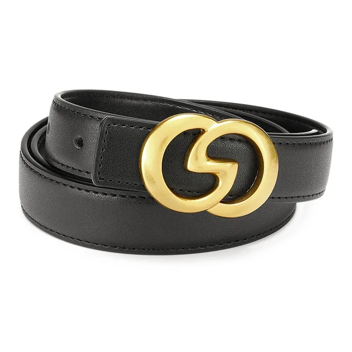 FAIRWHALE Cow Leather Belt Women's Width 2.5cm-4