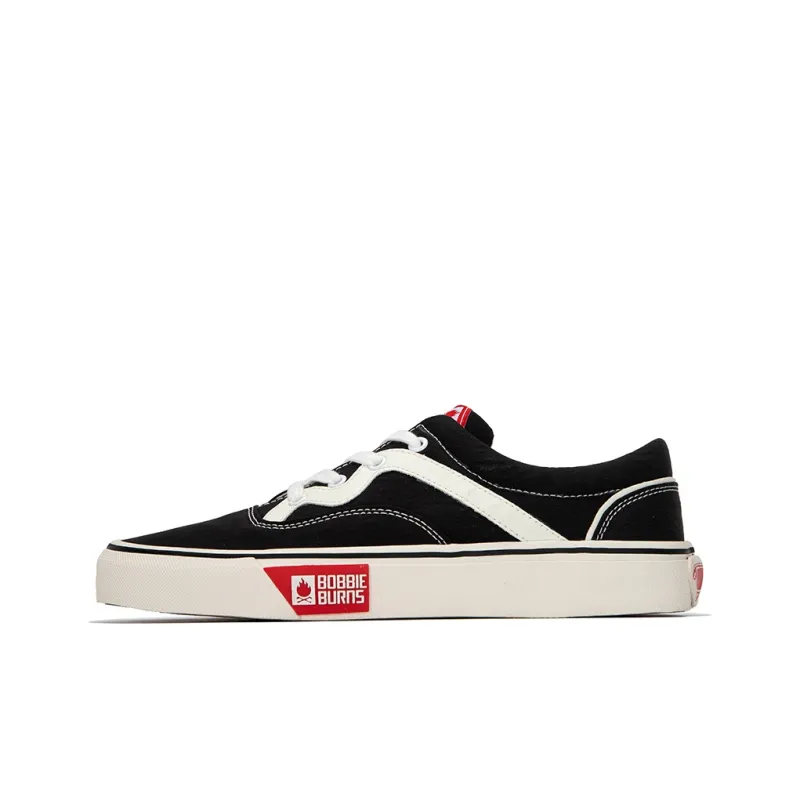 BOBBIE BURNS Balance Low-Top Skateboard Shoes Unisex Black-0