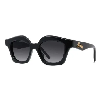 LOEWE Acetate Irregular Shape Sunglasses Women's Black