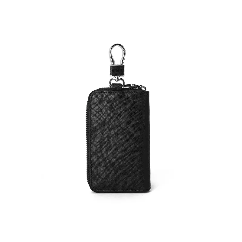 NAVIGARE Cow Leather Key Pouch Card Holder Men's Black-1