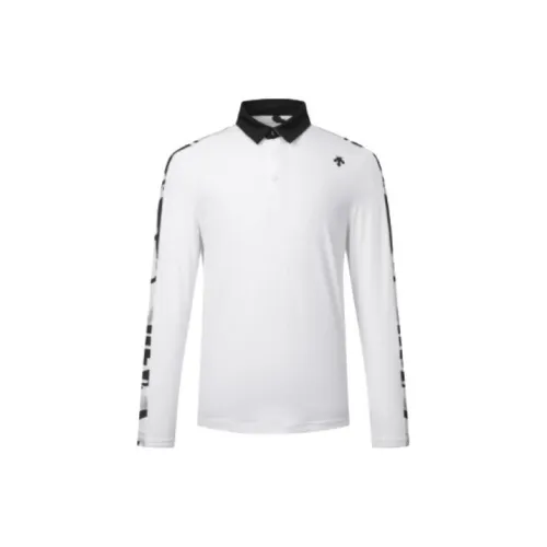 DESCENTE GOLF Polo Shirts Men White