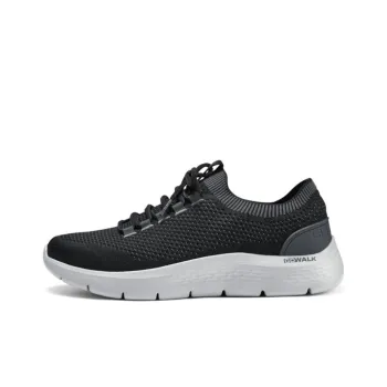 Skechers GoWalk Flex   Quick Dry Low Top Casual Shoes Men's Black Gray Color