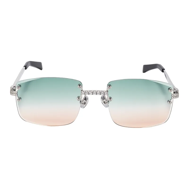 ICEGIANT 925 Sterling Silver Square Sunglasses Unisex-0