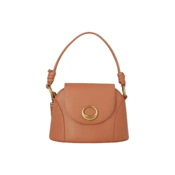 Nat & Nin Grain Leather Shoulder Bag, Crossbody Bag, Handbag Mini Women's Hickory Nut