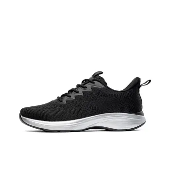 LAORENTOU Durable Lightweight And Breathable Low Top Casual Shoes 3.2cm Men's Black