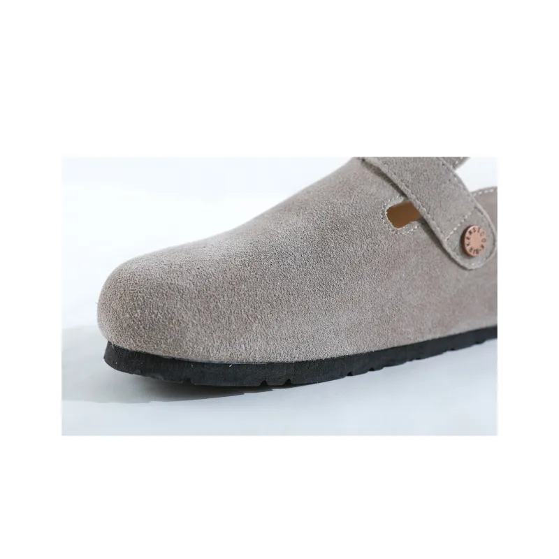 RO Closed Toe Slippers Unisex Khaki Gray-18