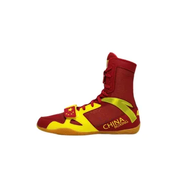 Anta Variety Training Collection Anti Slip And Wear Resistant Lightweight High Top Training Shoes Unisex Red Yellow
