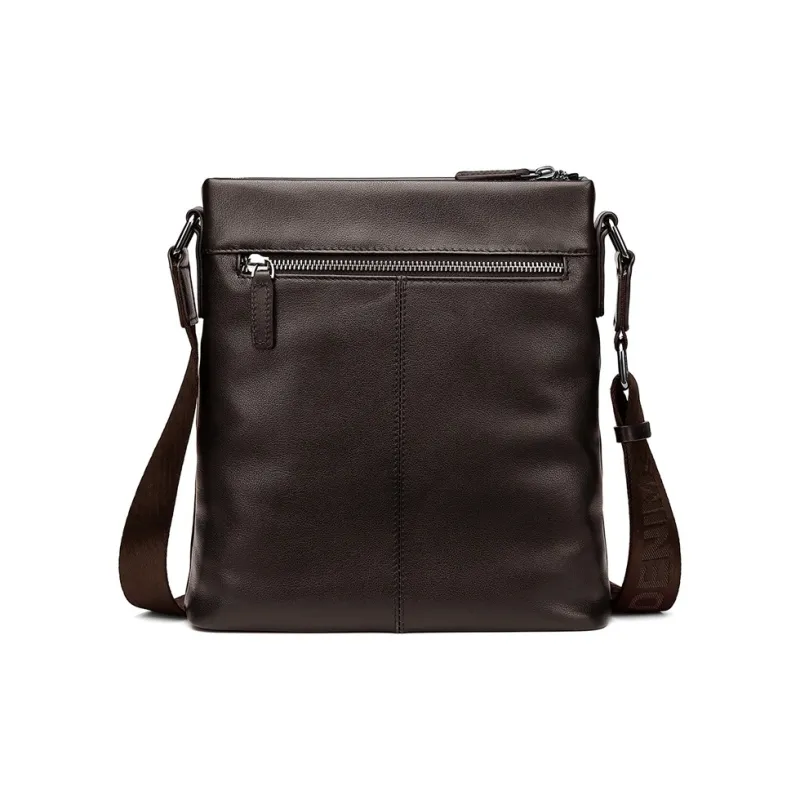 BISON DENIM Top Grain Cow Leather Crossbody Bag Backpack Shoulder Bag Regular Men's Black/Coffee-9