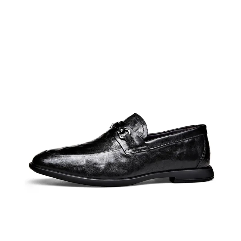 Romon Men's Casual Shoes Men Low Top Black/Brown-0