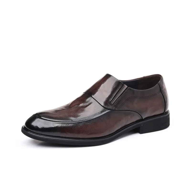 YEDANI Dress Shoes Men Low Top Black/Brown-5