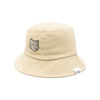Maison Kitsune Fox motif Cotton Bucket Hat