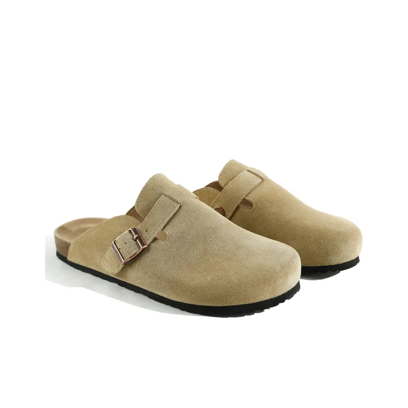 RO Closed Toe Slippers Unisex Khaki Gray-8