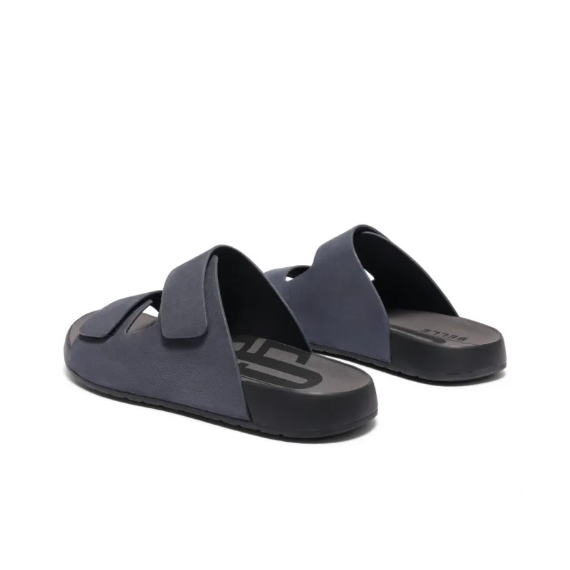 BELLE Slide Slippers Men's Gray Blue Earth Yellow-14