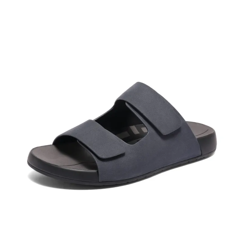 BELLE Slide Slippers Men's Gray Blue Earth Yellow-11