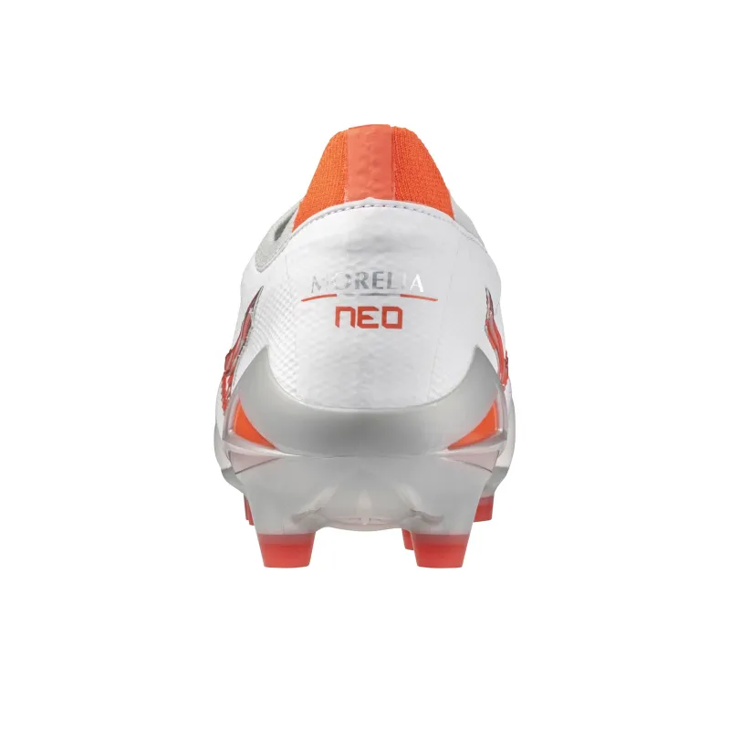 Mizuno Morelia Neo 4 Beta Made In Japan 'Super White Pearl Red'-3