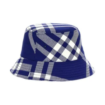 Burberry Checked Flat Crown Bucket Hat